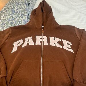 Parke Heritage Mocha & Rose Zip-Up